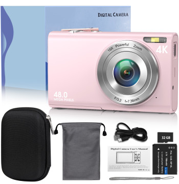 4K Digital Camera Autofocus Vlogging Camera HD 48MP with 2.8" Large Screen Camcorder Camera for Photography for Kid Adult
