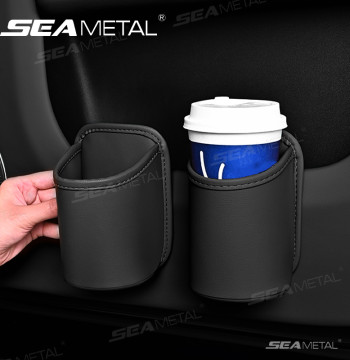 SEAMETAL Universal Car Door Cup Holder Box Back Clip Design Drink Rack Storage Bin Car Seat Back Water Cup Box Organizer Pocket