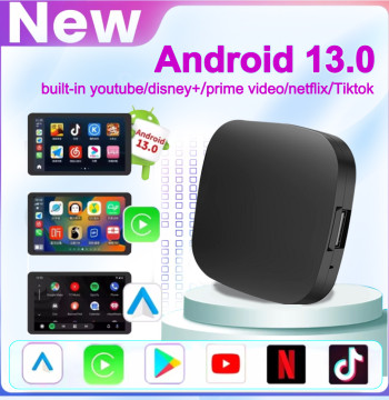 Android 13 TV Box Smart CarPlay Ai Box Wifi Wireless Android Auto Built-in Play Store For YouTube Netflix OEM CarPlay Cars