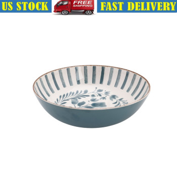 Bamboo Melamine Serving Bowl Lightweight Durable Shatter-Resistant Dishwasher Safe Indoor Outdoor Perfect Entertaining Family